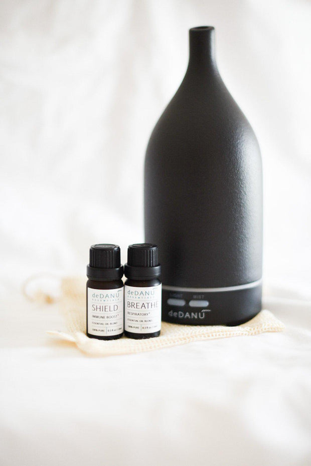 *Air Cleansing Diffuser Special* Diffuser with Breathe and Shield Essential Oils