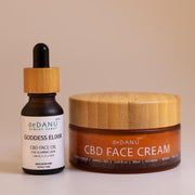 Facial Remedies (Goddess Elixir & Organic CBD Face Cream)-CBD Remedy Set-[dedanu]-[natural]-[skincare]-[psoriasis]