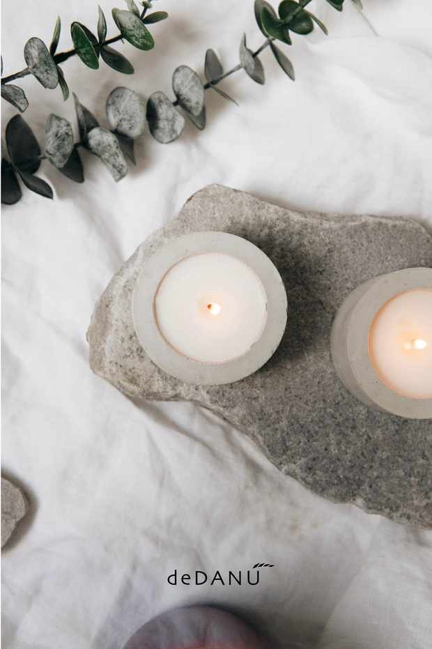TRANQUIL natural stone vessel candle